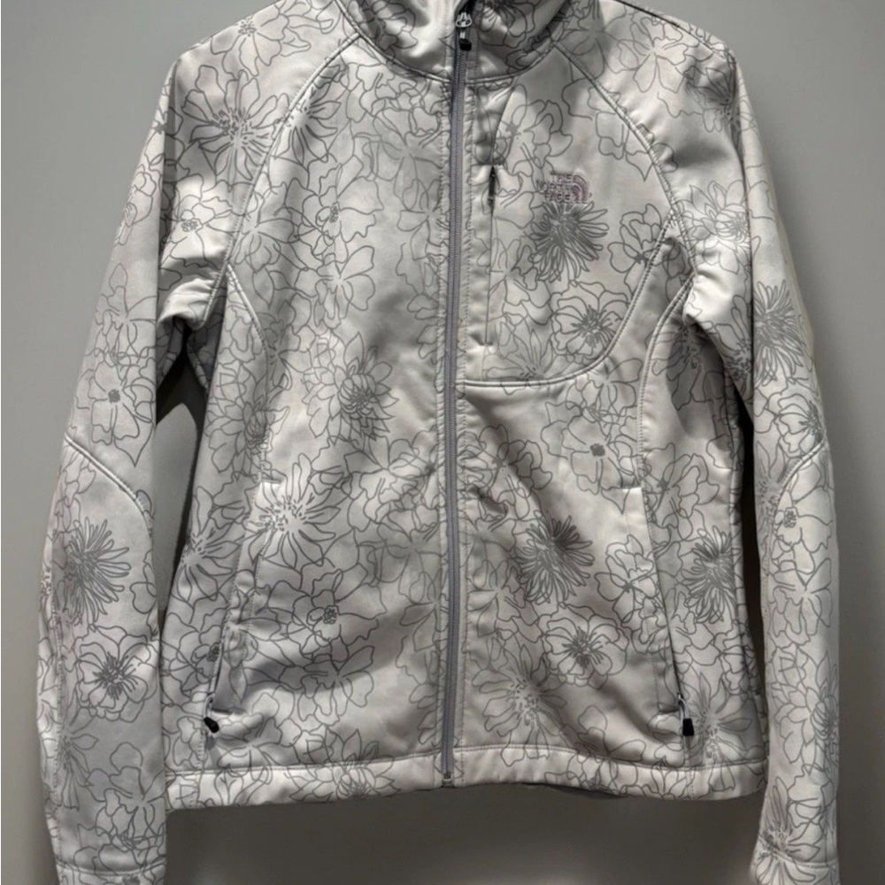 The North Face Women's Floral White Gray Jacket